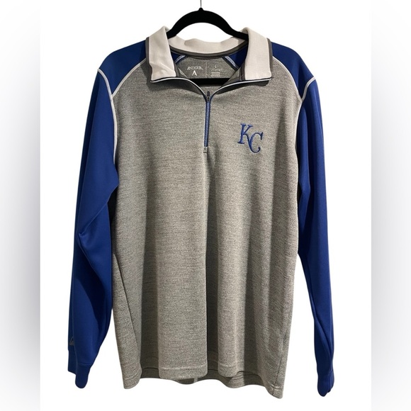 Kansas City Royals Antigua Quarter Zip Men Large - Picture 1 of 4